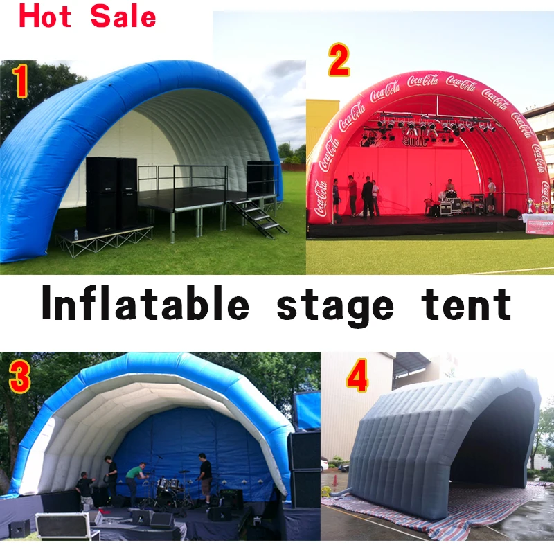 

6m x4m white red canopy inflatable stage cover party tent with waterproof