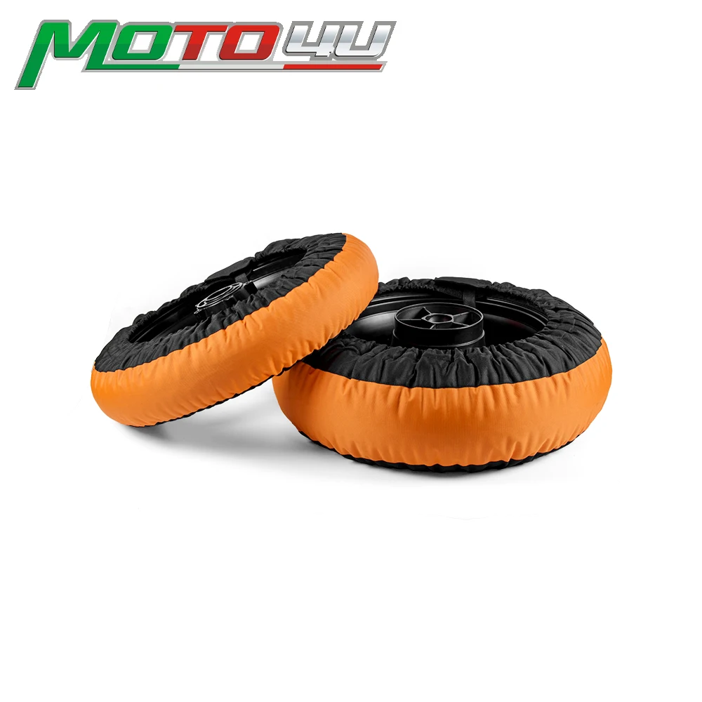 

MOTO4U 1 Pair Orange 120/180 120 / 190 120/200 17" Front and Rear Digital Tire Warmer set Racing Motorcycle Tyre Heater Cover