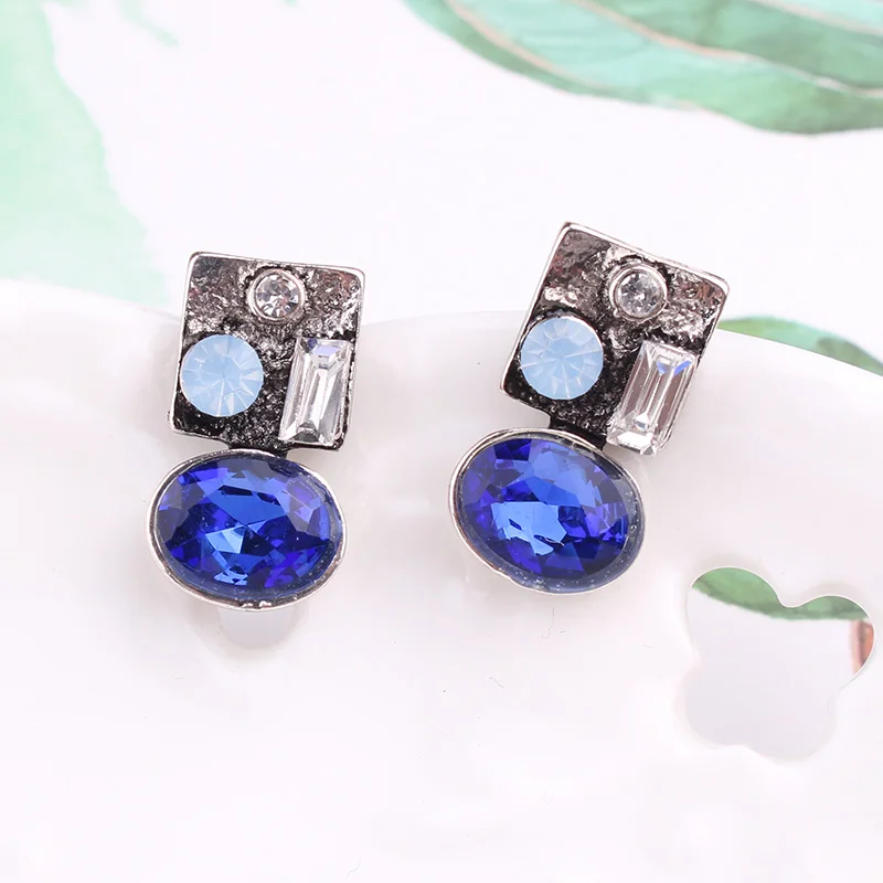 LUBOV Opal Stone Stud Earrings Fashion crystal Women Earrings Christmas Party 2018 Brand Elegant Crystal Earrings For Women gift