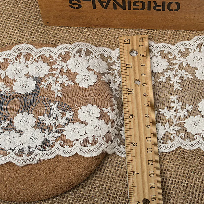 M1004 New Soft Cotton Lace 10cm Width Water Soluble Embroidery Clothing Accessories DIY Handmade Wedding&Dress Lace Patchwork