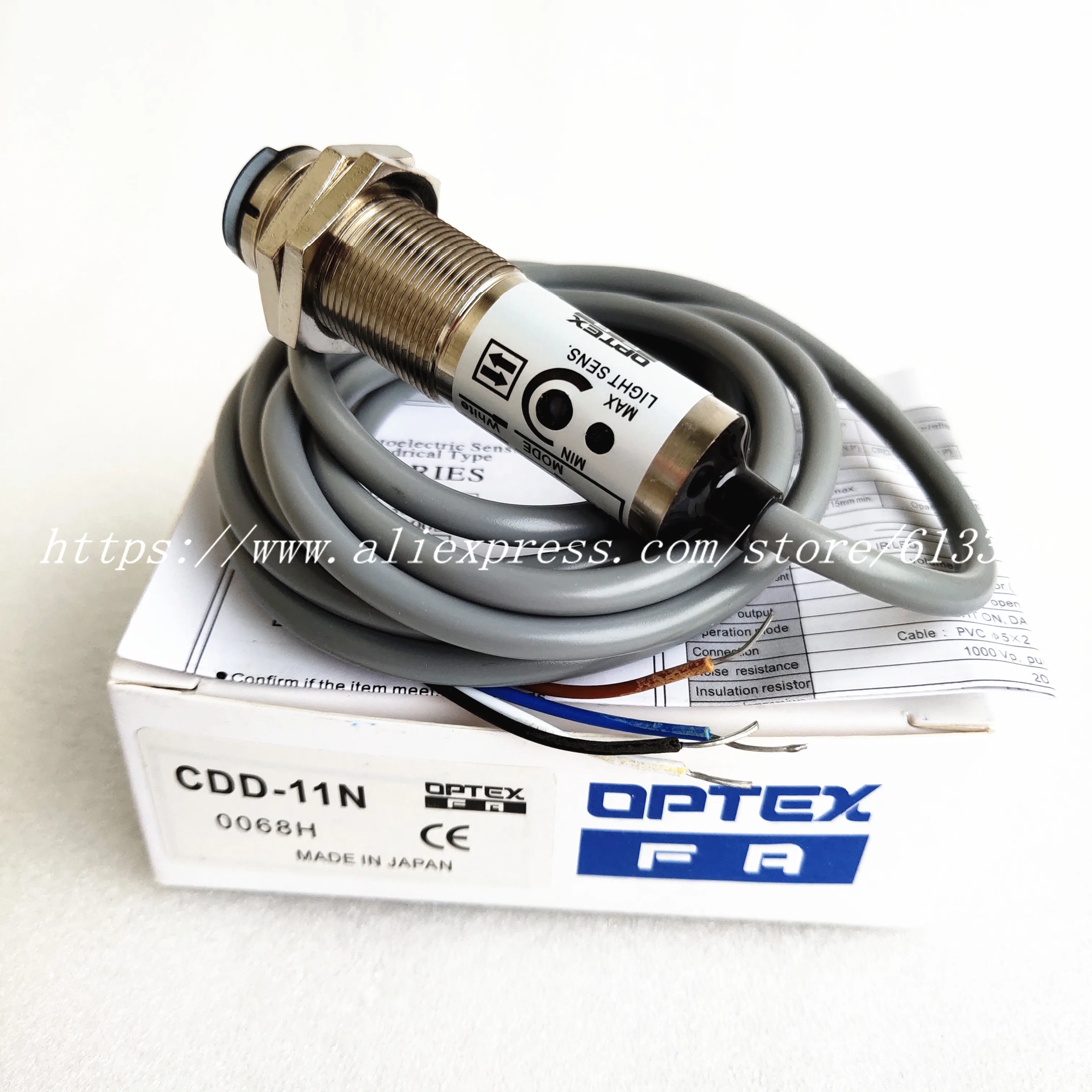 2PCS CDD-11N   CDD-11P CDD-40N SICK OPTEX NO+NC M18 New Photoelectric Switch Sensor High-Quality