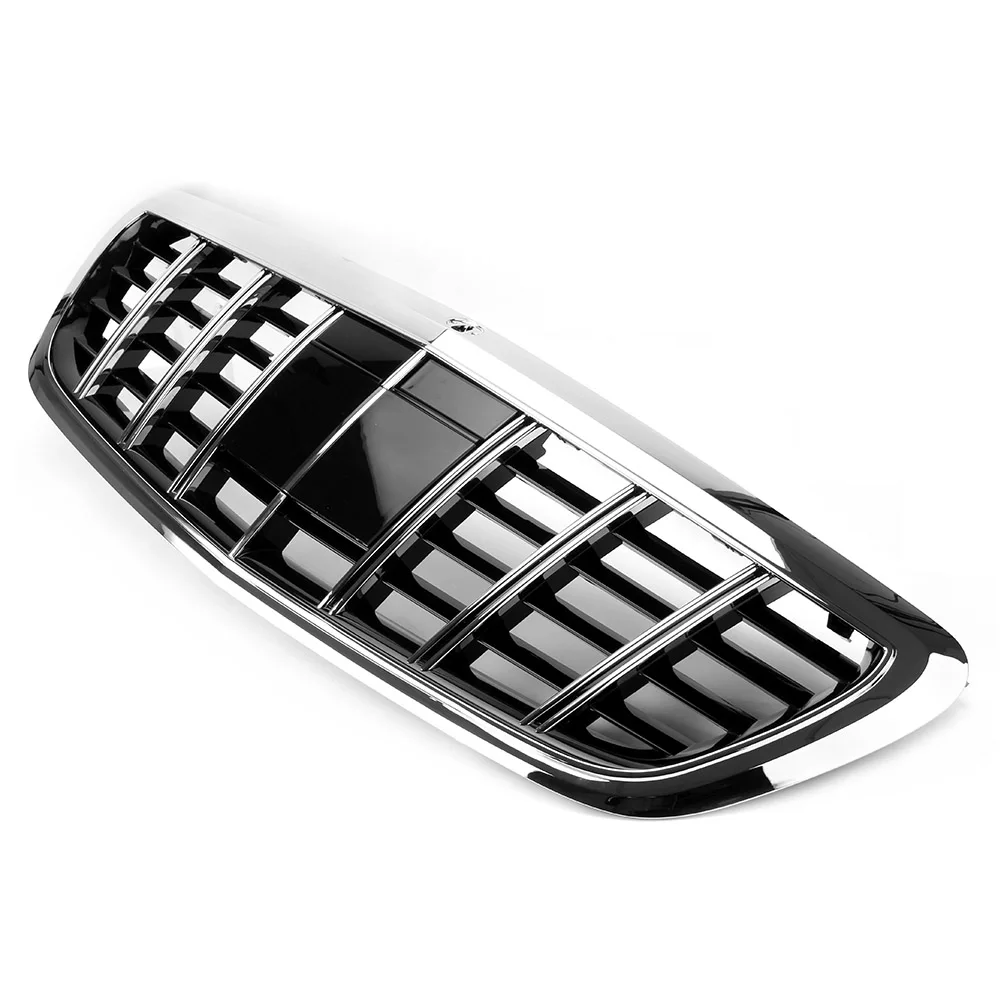 2018 W222 S350 S400 S500 Front Grille Grill For Mercedes Benz S-Class Maybach 2014 2015 2016 2017 2018 14 15 16 17 18 Chrome