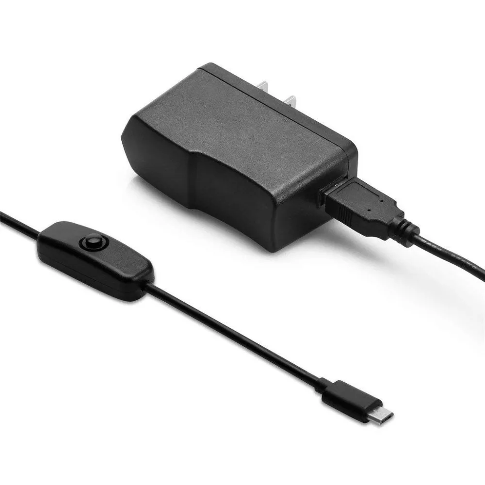 Zasilacz do Raspberry Pi 2 3 ładowarka Micro USB z włącznikiem On Off (5V 3.0A)