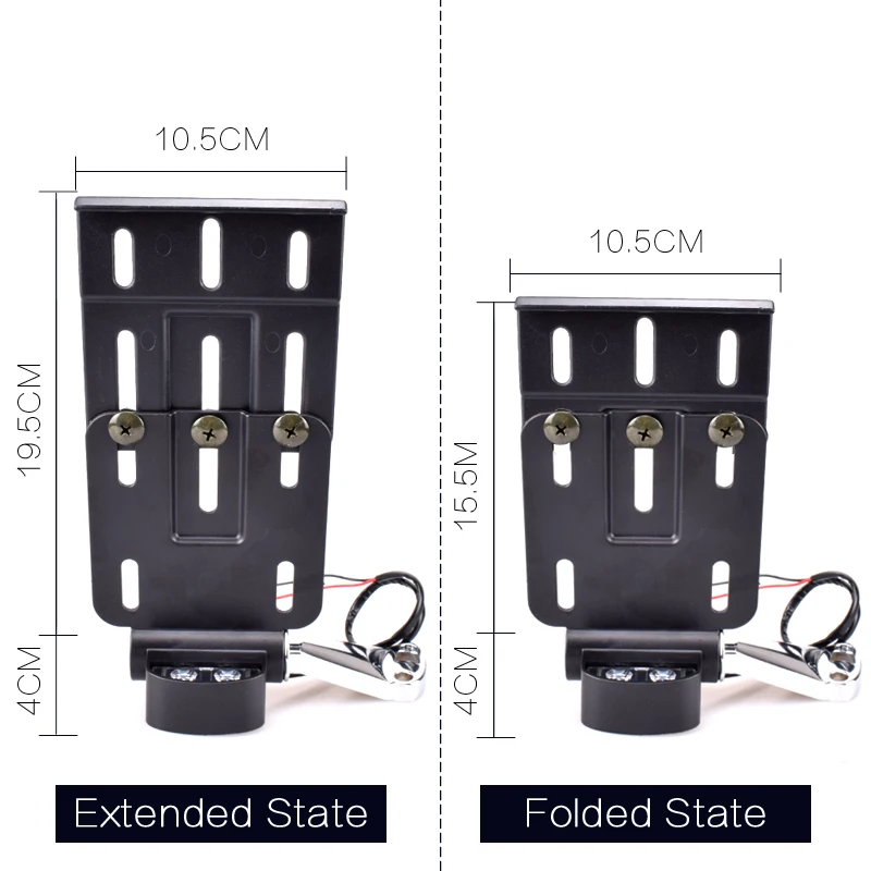 For Harley Sportster XL883 XL883N XL883R XL1200 XL1200C XL1200R XL1200L XL1200N XL1200X Collapsible LED License Plate Bracket