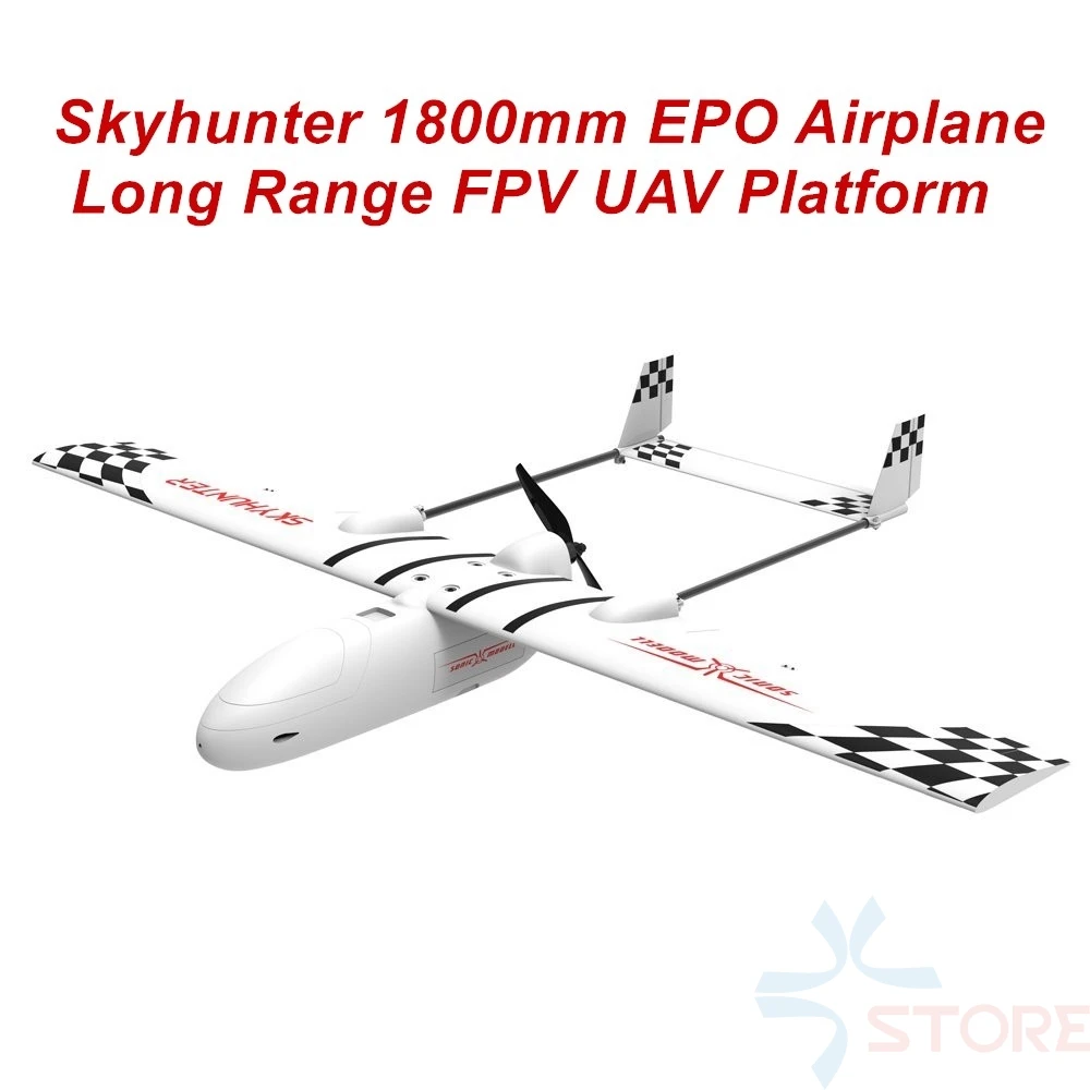 2018 New Skyhunter 1800mm 1.8m EPO Wings FPV Platform UAV Remote Control Electric Powered Glider FPV RC Model Airplane Frame Kit