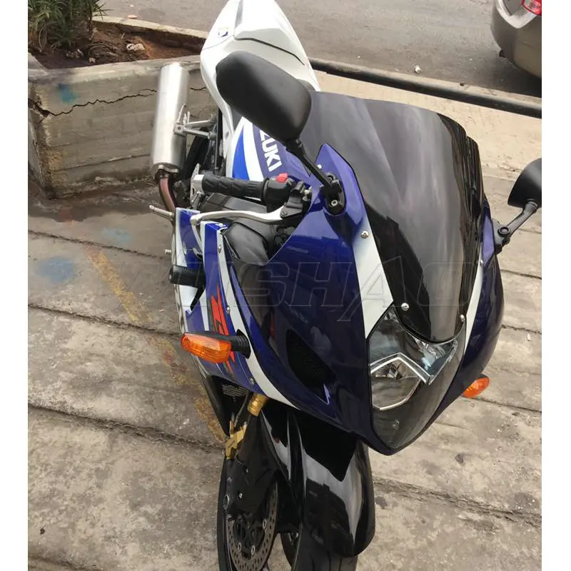 Motorcycle Double Bubble Windshield Windscreen Screen For 2003 2004 Suzuki GSX-R1000 GSXR1000 GSXR GSX-R 1000 K3 K4 Black