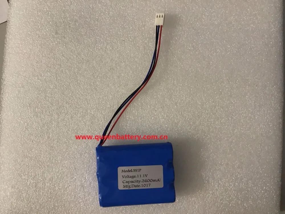 3S1P 18650 26F 26FM 26JM battery pack 11.1v 2600mah with PCB (3-6A ) with 10k thermistor with 3pin connector