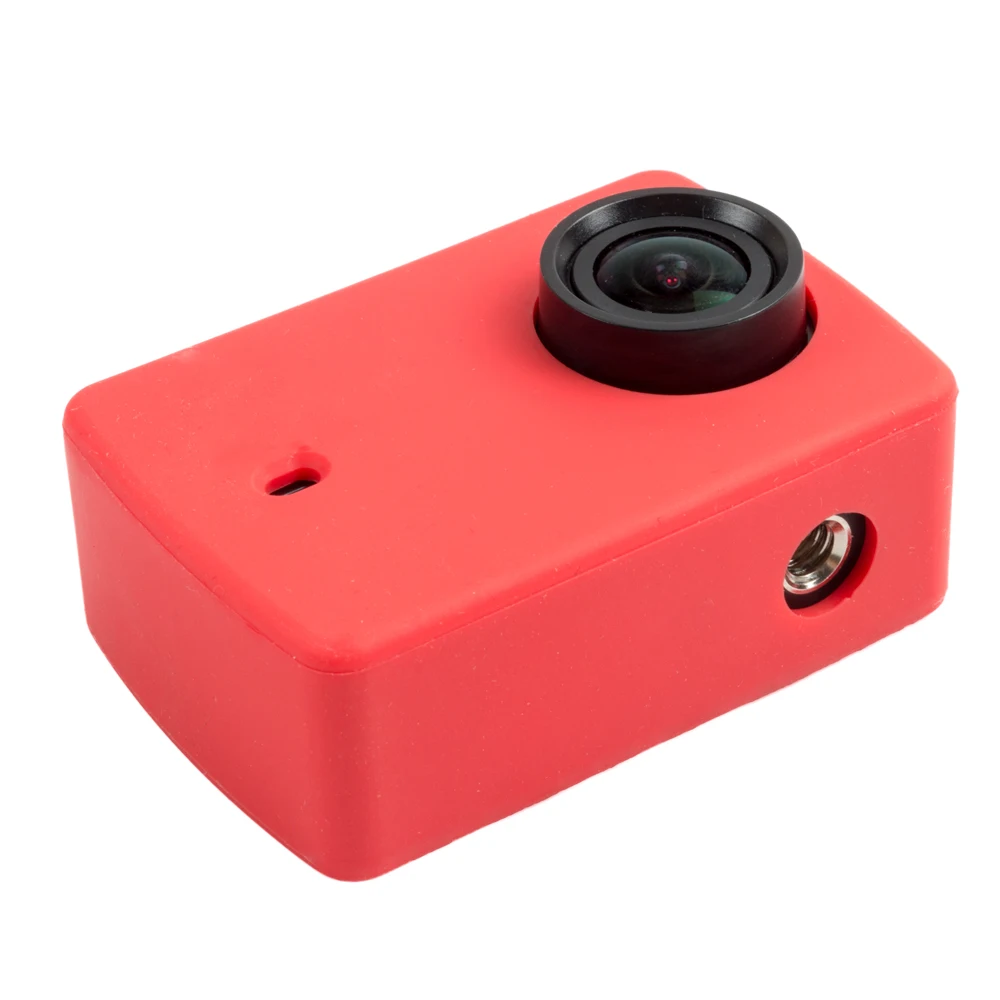 ORBMART Soft Silicone Protective Case + Lens Cap For 4K Xiaomi Yi 2 Xiaoyi 2 Action Sport Camera