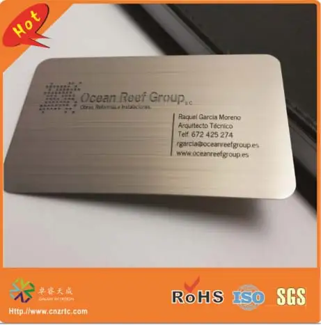 

China factory directly supply cheap custom brushed metal card/metal visiting card