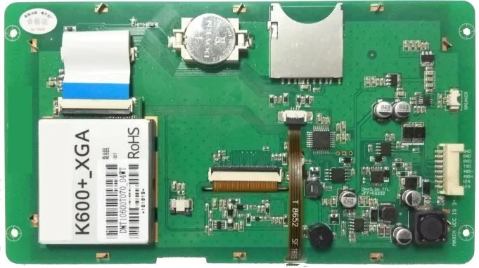 شاشة DMT10600T070_04W, شاشة تسلسلية تعمل باللمس ، شاشة IPS ، عالية الدقة ، تدعم تشغيل الصوت