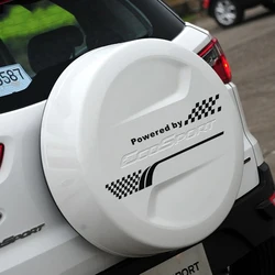 SPORT grid style die cut vinyl sticker on car spare wheel for FORD ECOsport and so on,black and white car styling covers