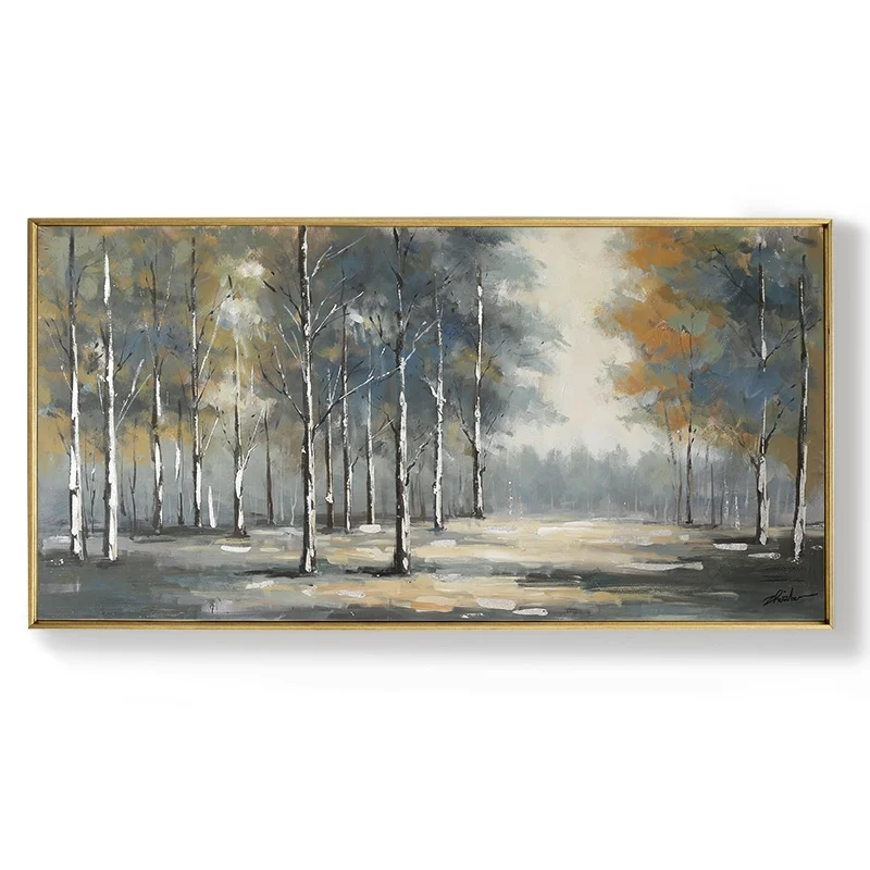 Newest Abstract Modern Landscape Handmade trees Abstract Style Thick Oil Painting on Canvas For Home Decorative Wall Art