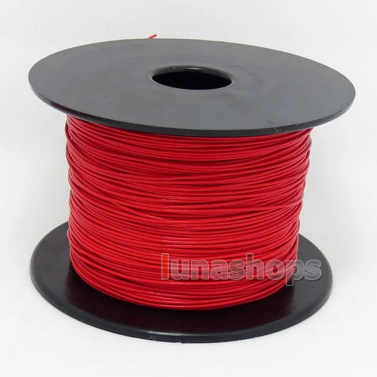 LN004502 Red 100m 26AWG  99.9% Acrolink Pure 7N OCC Signal  Wire Cable 65/0.05mm2 Dia:0.82mm For DIY