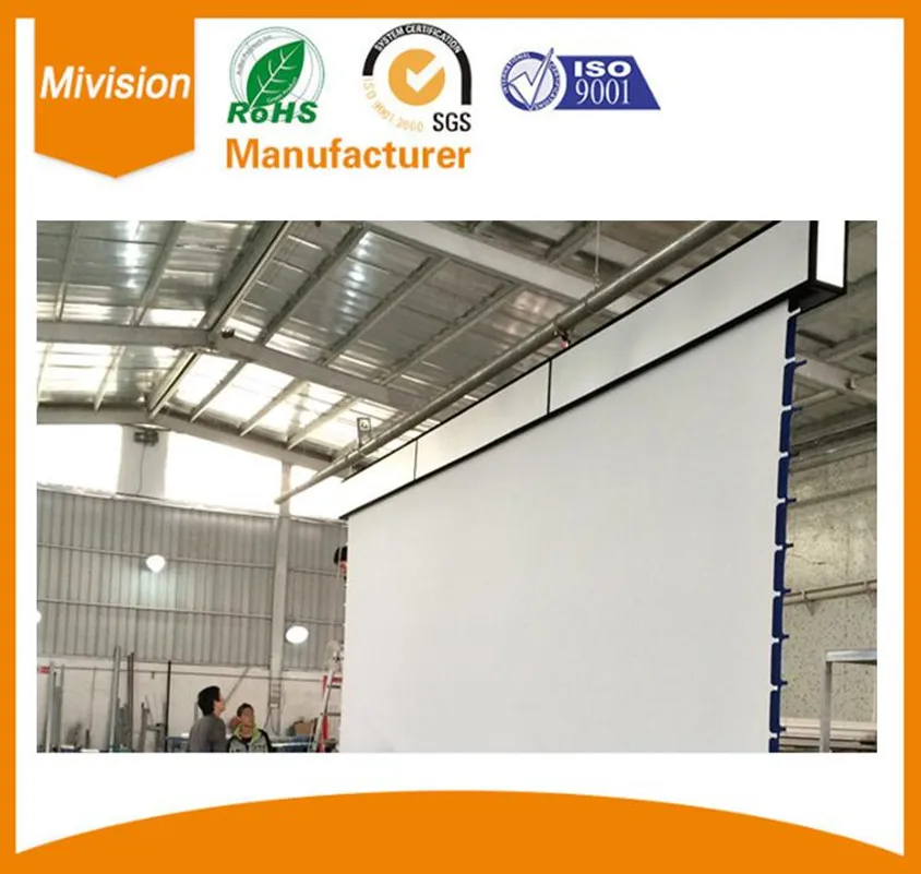 Large Venue Tab Tensioned Electrical Cinema Screen for Commercial Home Theater Giant Motorized Projection Screen