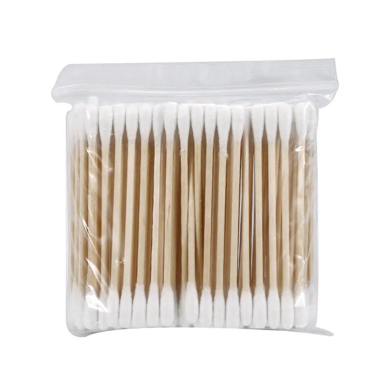 100pcs/ Pack Double Head Cotton Swab Baby Women Makeup Cotton Buds Tip For Medical Wood Sticks Nose Ears Cleaning Health Care