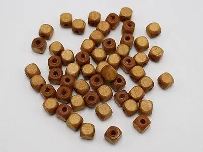 500 pcs Natural Look Cube Wood Beads Wooden Beads Spacer 6X6mm