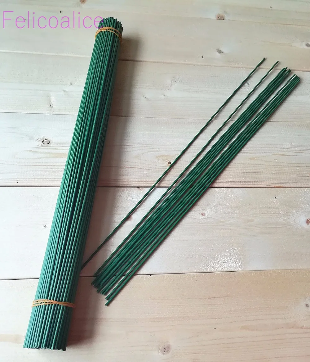 10PCS~30PCS 1mm 2/3mm 4mm 5mm Paper Covered Artificial Branches Nylon Flower Iron Wires For DIY Nylon Flower Making Materials