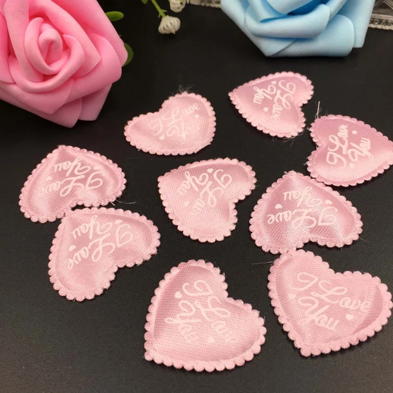 100pcs Fabric Multicolor Love you Heart dia 3.5x2.5cm Wedding Party Confetti Table Decoration birthday party Decorative Supplies