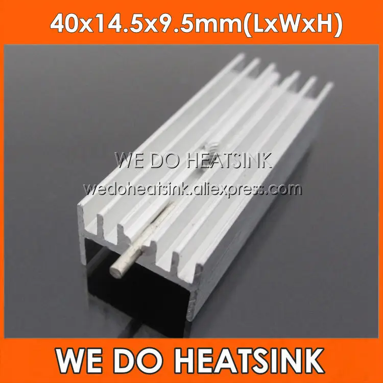 Free Shipping 100Pcs/Lot 40x14.5x9.5mm TO-220/TO220 Aluminium Heatsink Radiation With M3 Screw Hole And Needle