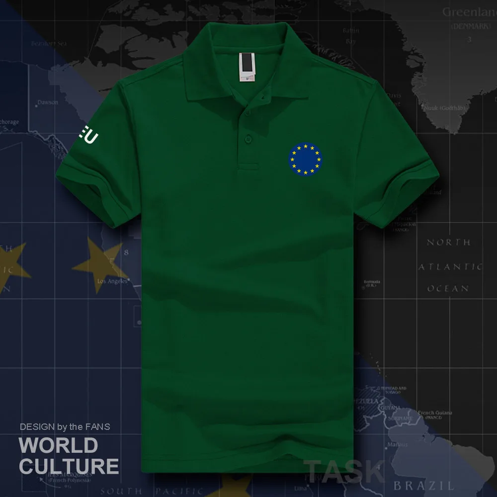 European Union United in Diversity EU EUR  polo shirts men short sleeve brands printed for country 2019 cotton nation team 20