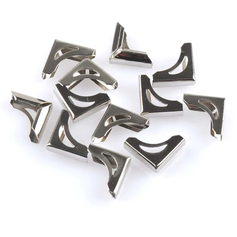 100pcs 10x10x3mm Silver Metal Corners For Books Scrapbooking Photo Albums Menus Corner Protectors Metal Crafts DIY CP1844