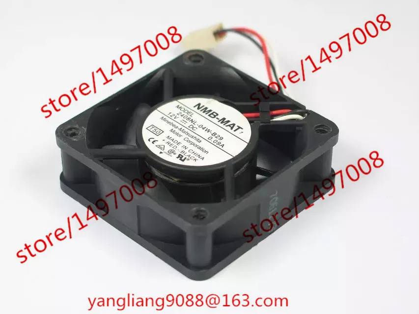 

NMB-MAT 2408NL-04W-B29 T50 DC 12V 0.09A 60x60x20mm Server Cooling Fan