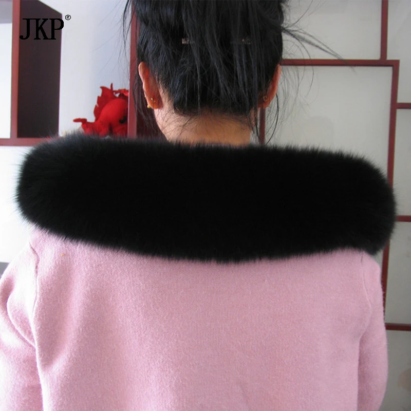 JKP*2021 Real Fox Fur Collar Winter Warm Coat Fur Collar Woman Natural Fox Fur Scarf