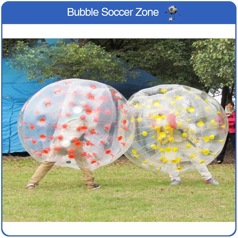 Free Shipping 1.5m 1.0mm TPU Inflatable Zorb Ball Loopy Ball Air Bumper Football Inflatable Bubble Soccer Body Football Bubble