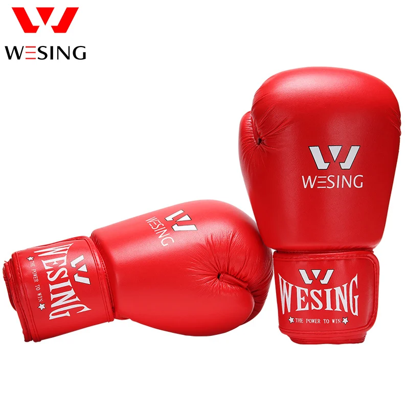 Wesing AIBA Approved Set Professional Boxing Gloves Boxing Head Guard Training Competition Helmet Boxing Gloves Protective Gears