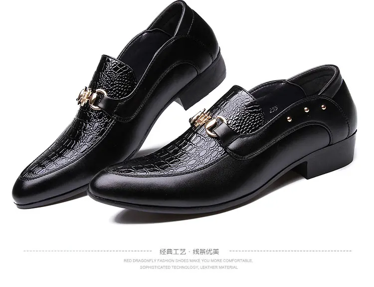 pointed toe white wedding casual men dress shoes slip-on leather business Derby Shoes flat spring shoes x1124 35