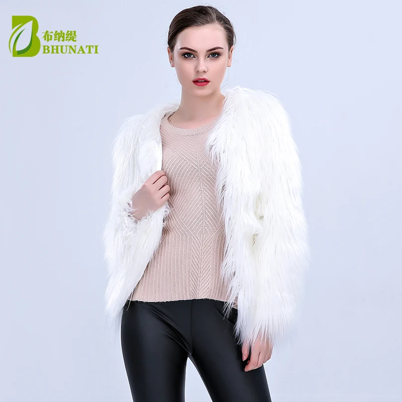 خواتین کی غلط فر ایل ای ڈی لائٹ کوٹ کرسمس کے ملبوسات Cosplay Fluffy Fur Jacket Outwear Winter Warm Festival Party Club Overcoat