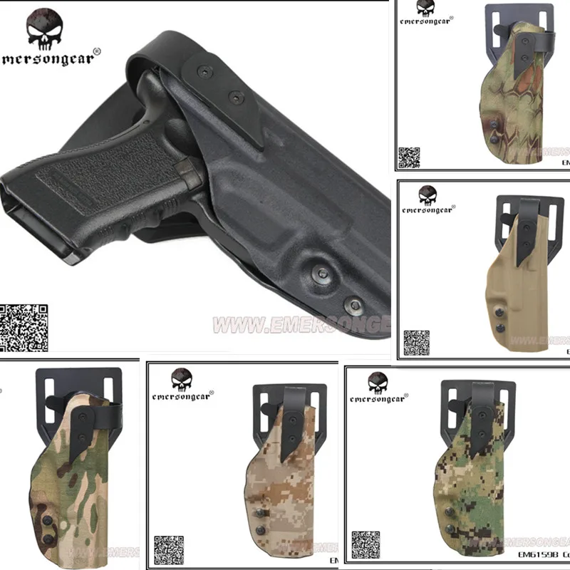 EMERSON-Hunting XST Standard Style Holsters, Pistol Paddle and Belt Holster Replacement for GLOCK Black DE MC AOR1  AOR2