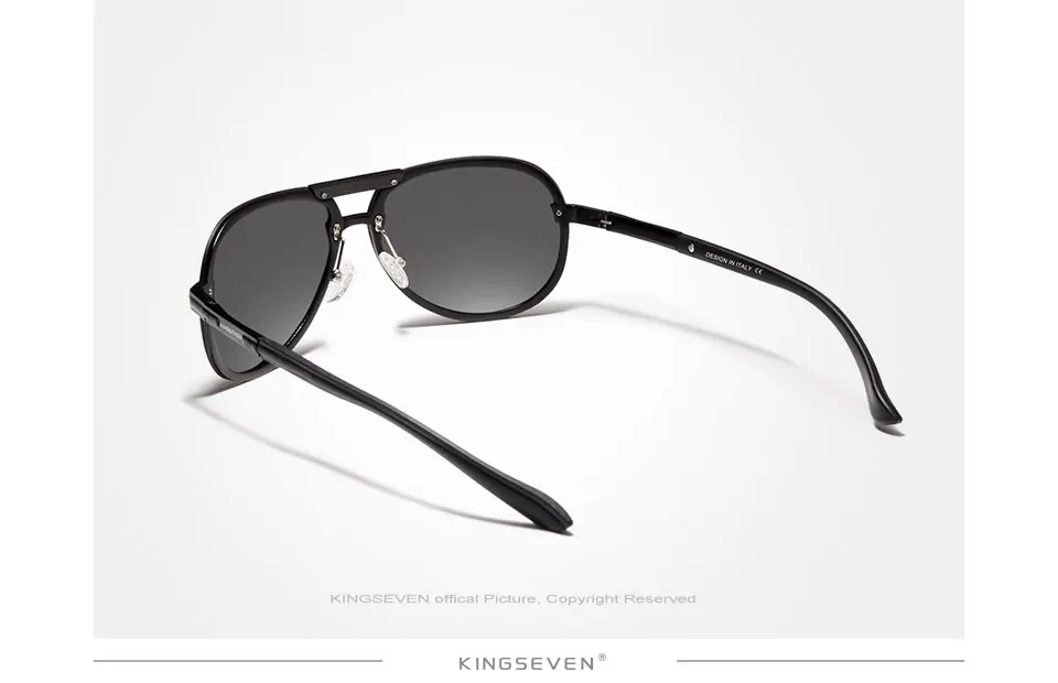 KINGSEVEN BRAND DESIGN Neue Polarisierte Randlose Sonnenbrille für Männer und Frauen, Pilotenrahmen, Sonnenbrille, Herren-Schutzbrille, UV400 Gafas De Sol – Detail 8