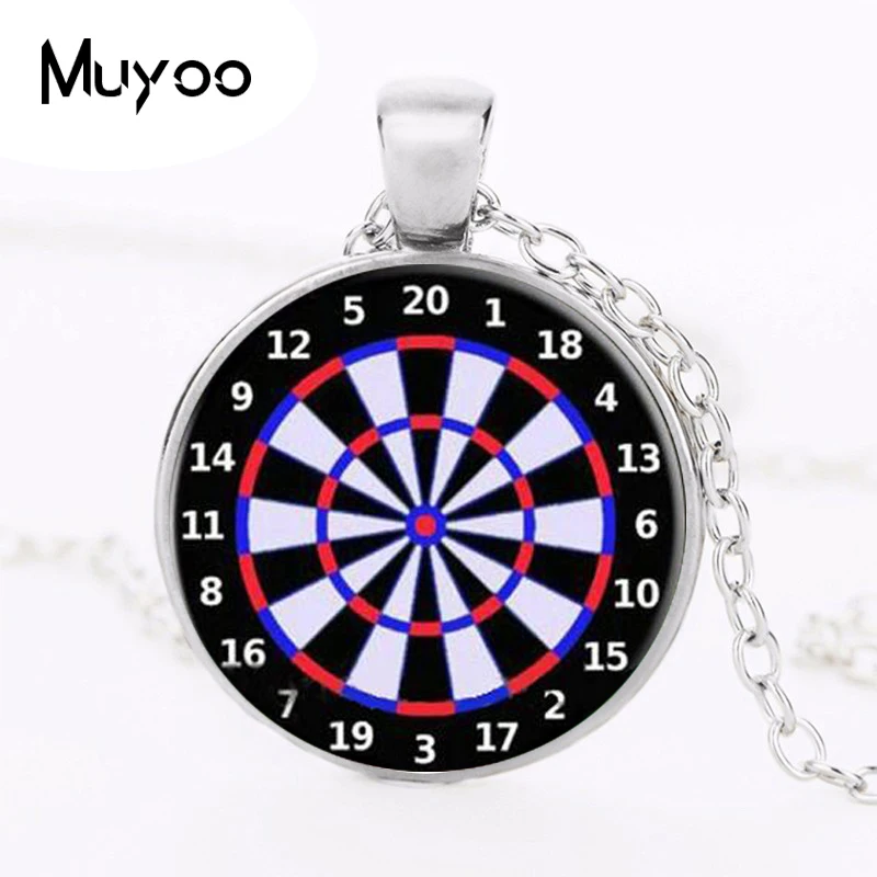 لوح رمي السهام الهدف قلادة قلادة مجوهرات قلادة الفن غرامة صور مجوهرات الزجاج قلادة هدية HZ1 #3