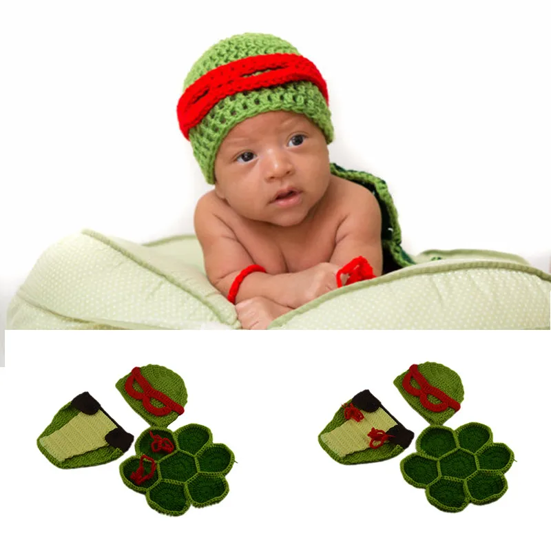 Crochet Knit Newborn Baby Costume Girls Boys Photography Props Accessories Infant Handmade Clothes Toddler Coming Home Outfits