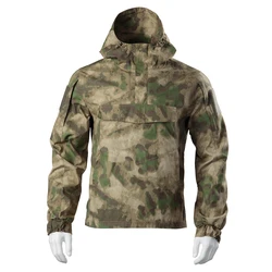 Camouflage Jacket Hunting Tactical Jacket Hiking Airsoft Hunting Men Windbreaker Thermal Hooded Jacket Coat