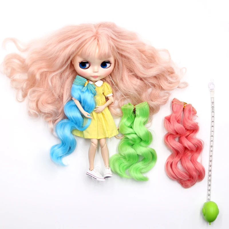 Msiredoll bjd wig Accessories 1piece 15*100CM doll hair for 1/3 1/4 1/6 1/12  Curly doll hair bjd wig diy Free shipping