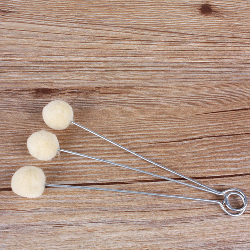 WUTA 10pcs/pack Natural Wool Daubers Leather Dyeing Finishes Applicator Glue Paint  leather craft tool Send by Standard Shipping