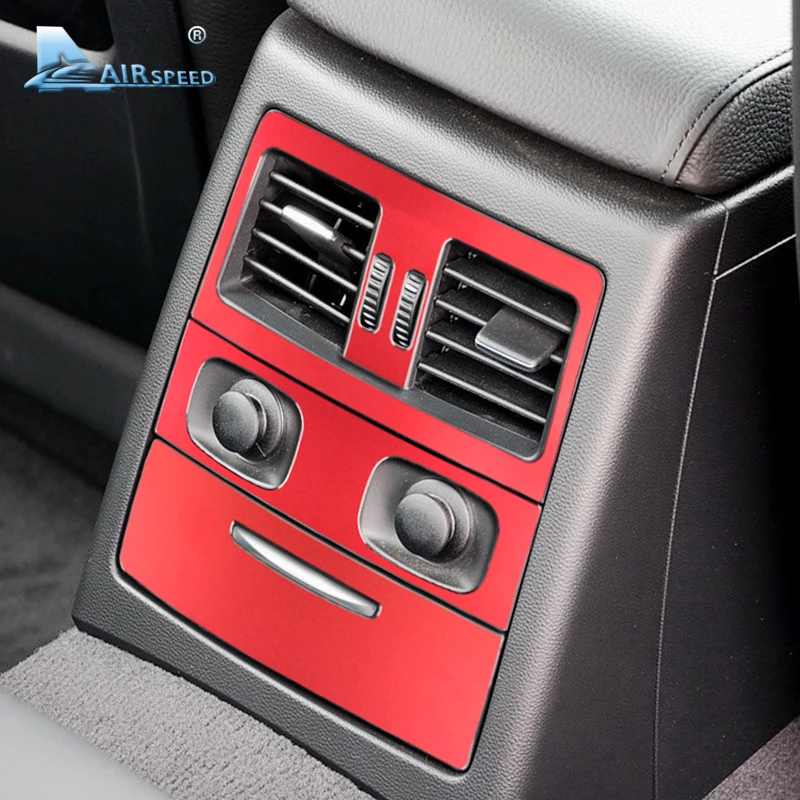 

KUNGKIZZ Aluminum Alloy Car Rear Air Conditioning Outlet Panel Frame Trim Decoration for BMW E90 3 Series 2005-2012 320i 325i