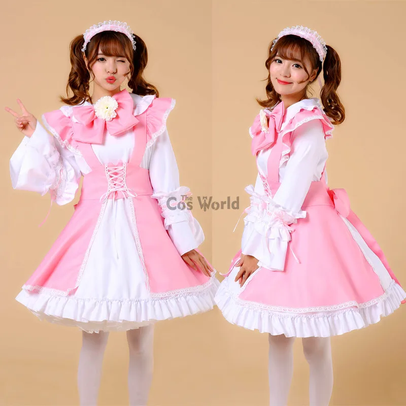 Lolita Princesse Tablier De Barrage À Manches sulf, Robe De Demoiselle D'ints, Tenues Meidofuku Uniforme Anime Cosplay Costume S-XXL