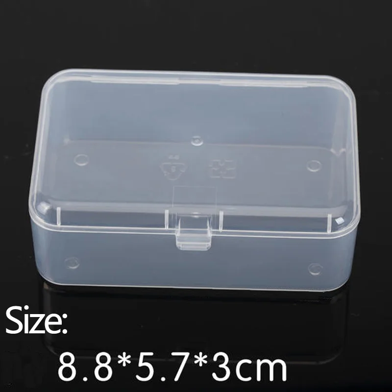 Free shipping Small Parts Transparent Collapsible Plastic Boxes Small Jewelry Storage Packaging Box