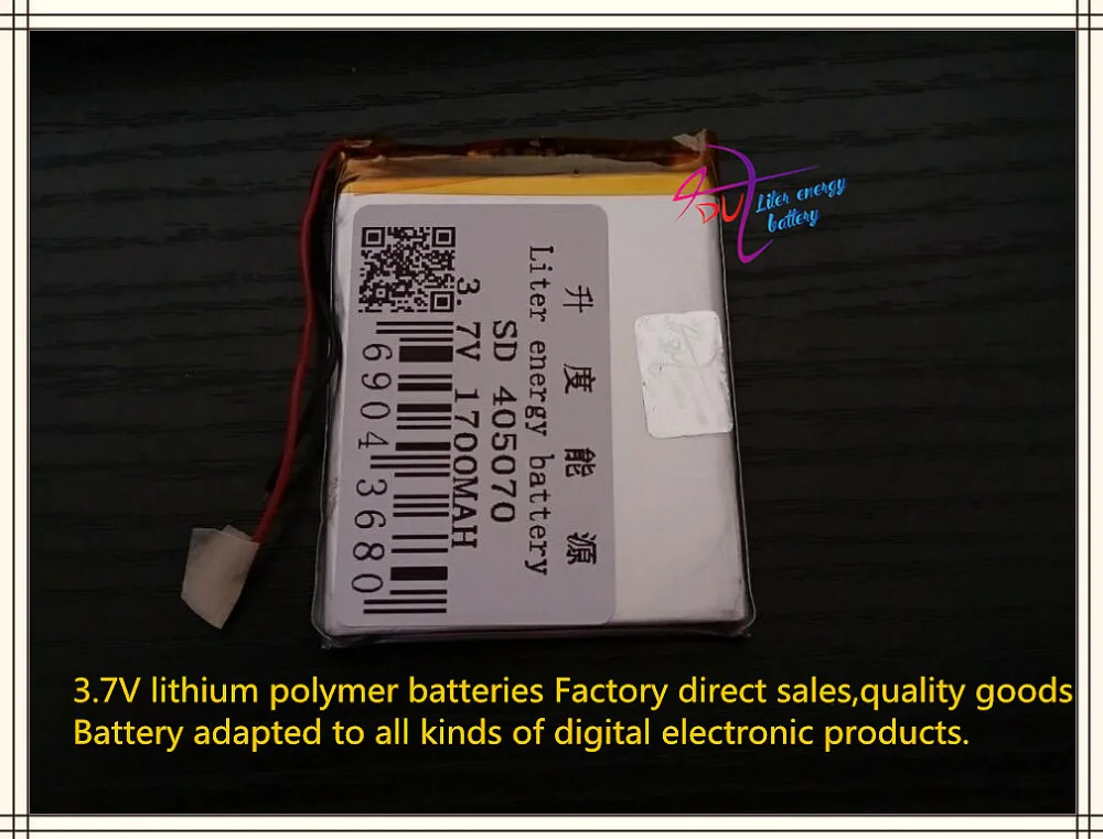 405070 3.7V 1700mah Lithium polymer Battery with Protection Board For MP4 PSP GPS Digital Product