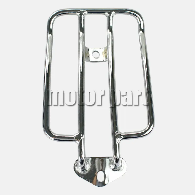 For 04-15 Harley Sportster XL 883 1200 XL883N Iron Custom XL883C Motorcycle Luggage Rack Rider Rear Seat Support Shelf Chrome