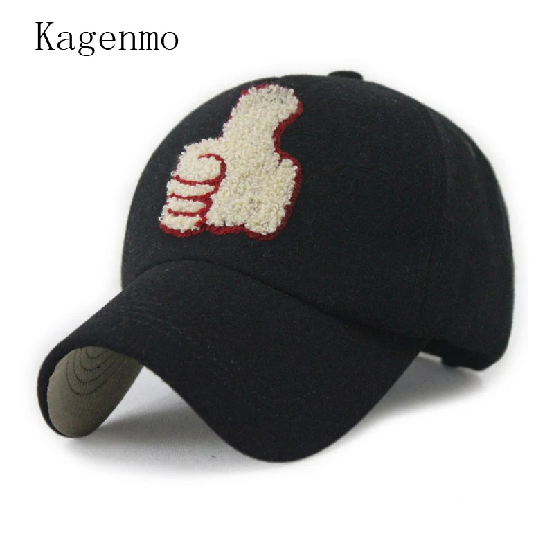 Kagenmo Autumn and winter woolen baseball cap fashion Thermal caps embroidered STAR 10pcs 1pcs brand new arrive