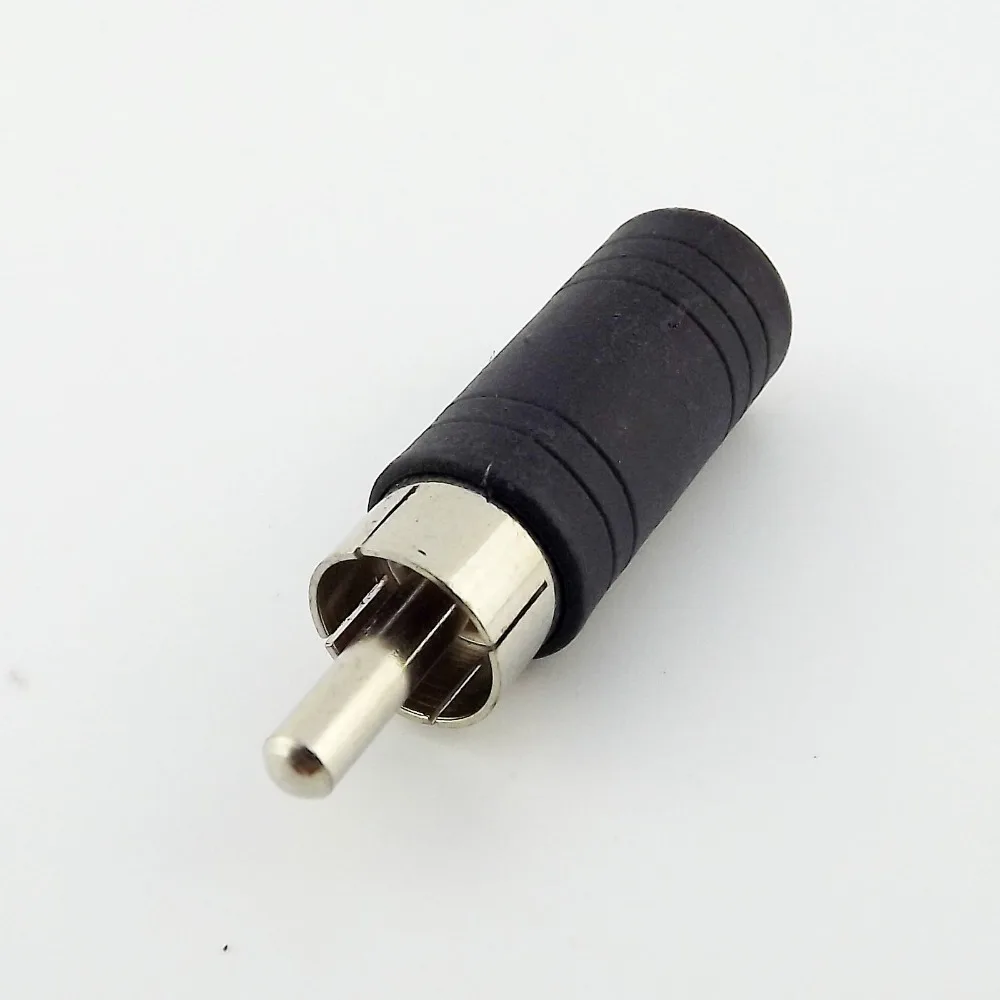 Bộ 10 ĐẦU RCA Đực Cắm 3.5mm 1/8 "Nữ Âm Thanh MONO AV Adapter Kết Nối Bộ Chuyển Đổi