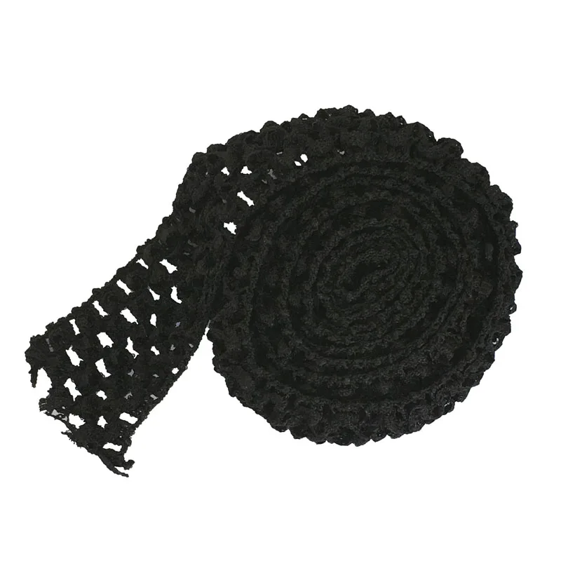 Larga Crochet Headband para Saias Tutu, Bandas de cabelo, Cintura elástica a metro, 1,5\