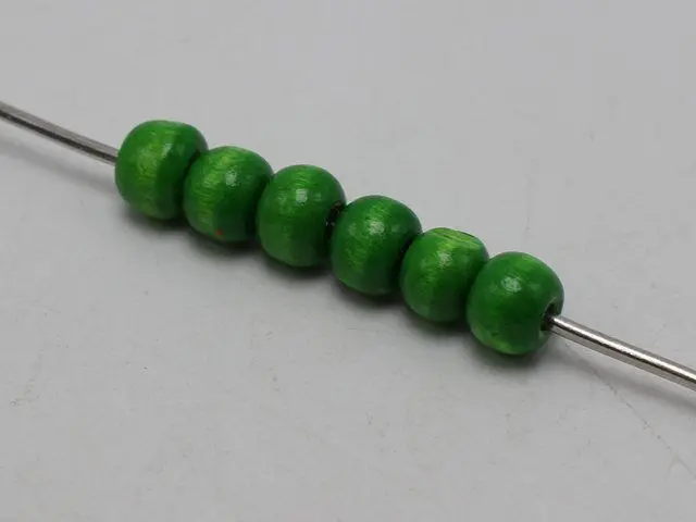 500 Green 8mm Round Wood Beads~Wooden Spacer Beads Jewelry Making