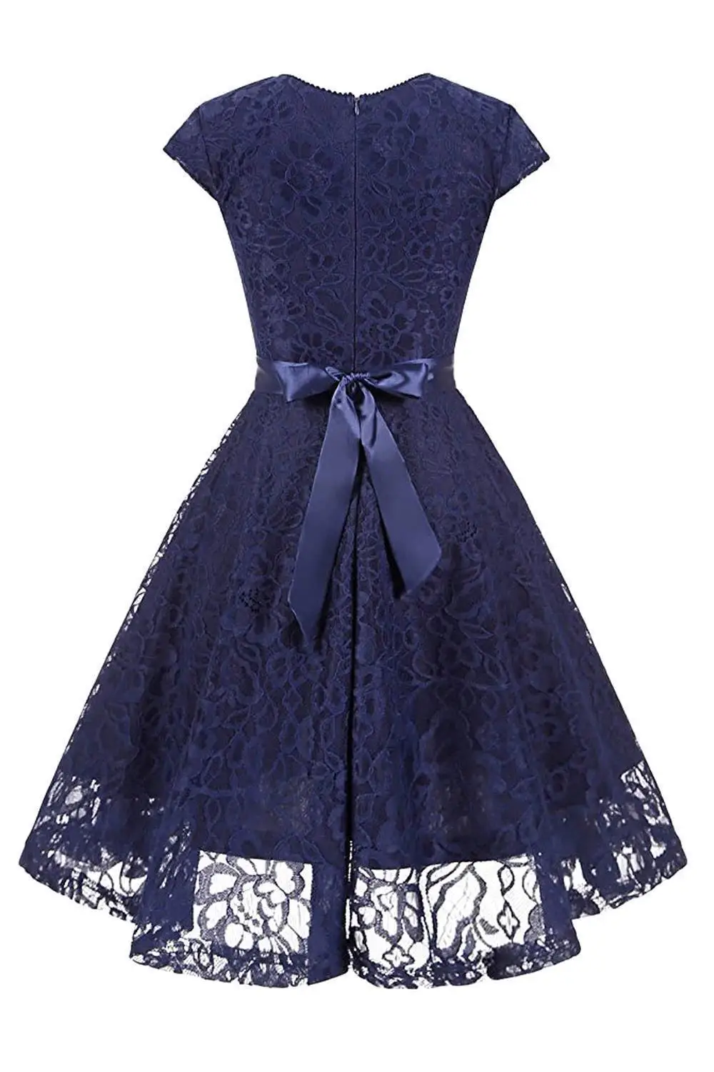 Vrouwen Blauw Bordeaux Bloemen Kant Vintage Korte Jurk Vrouwelijke Sexy V-hals Taille Belted A Line Party Jurken Vrouwen Gewaad vestidos