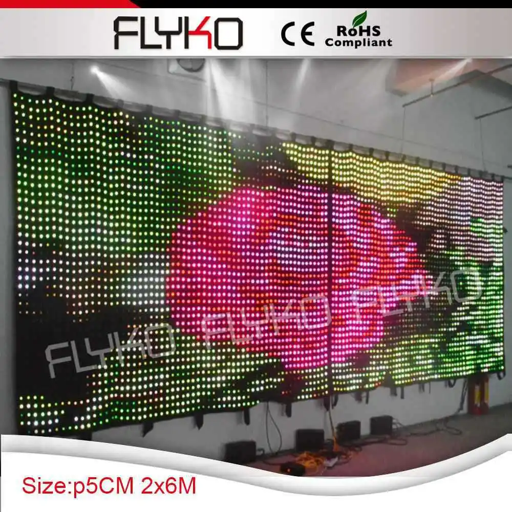 video display function and semi-outdoor usage led video curtain