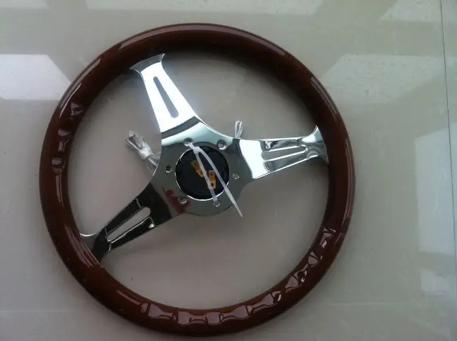 wood steering wheel 350mm Wood Phoebe steering wheel racing steering wheel three racing Phoebe black line